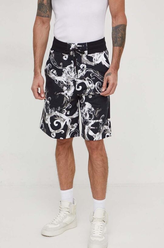 

Хлопковые шорты Versace Jeans Couture, черный