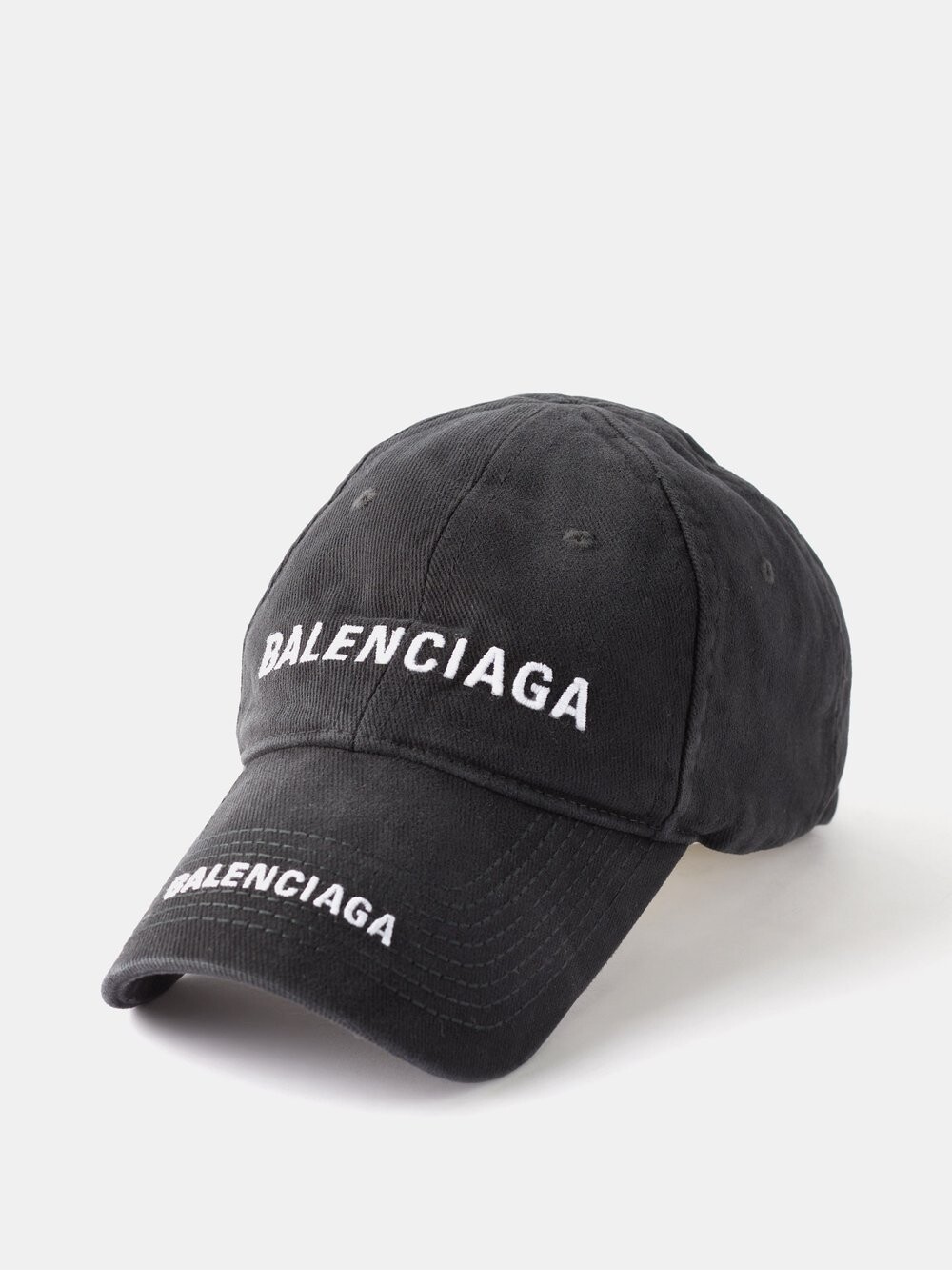 

Кепка из хлопкового твила с вышитым логотипом Balenciaga, черный