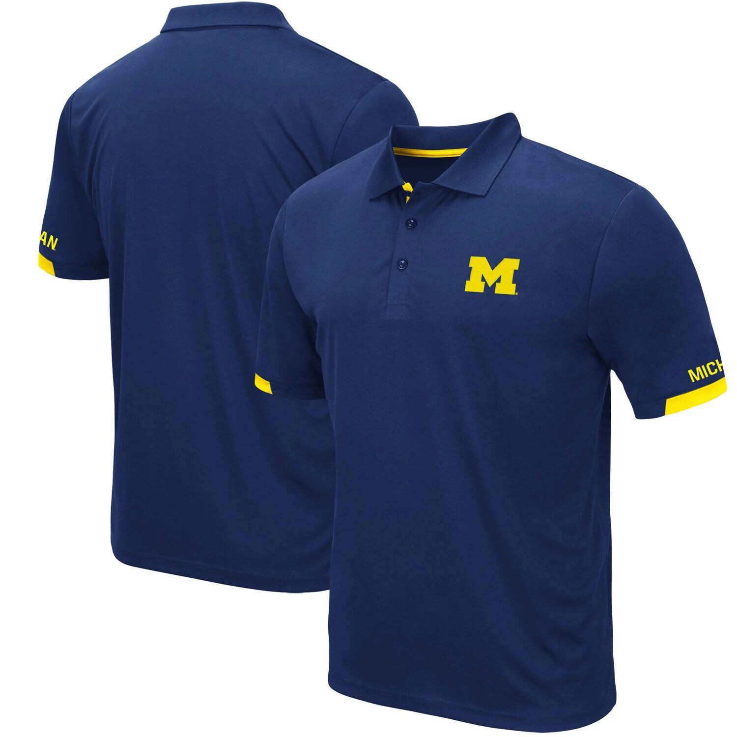 

Мужская футболка-поло Colosseum Navy Michigan Wolverines Logo Santry