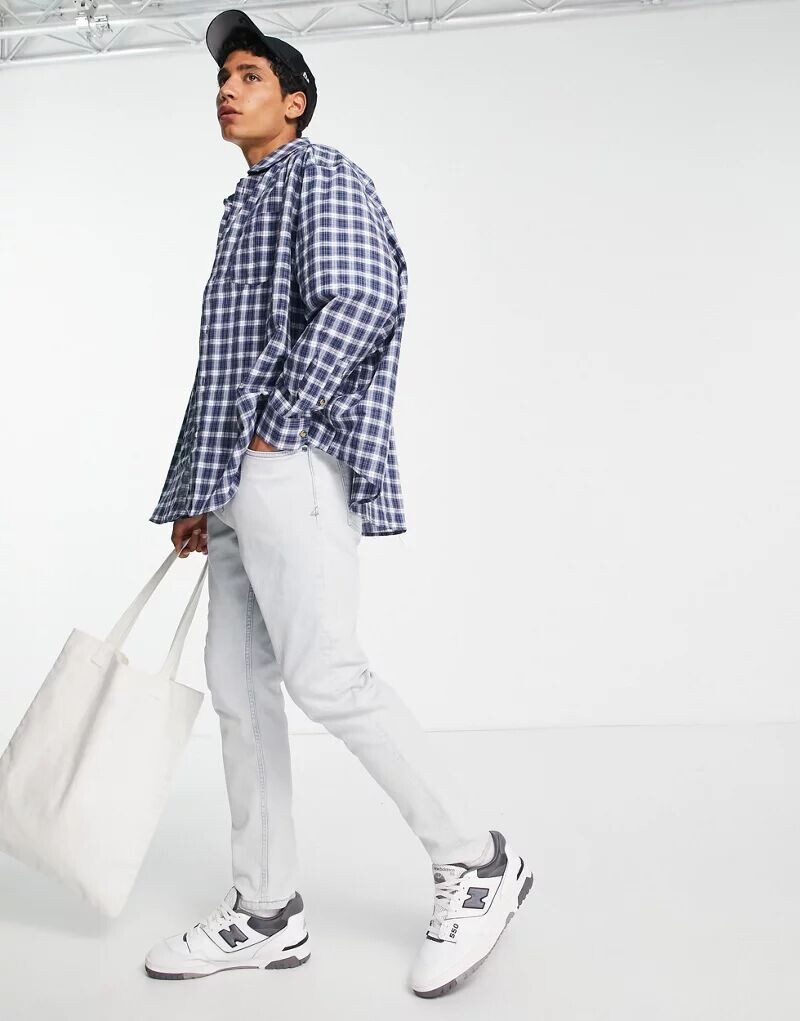 

Выцветшие зауженные эластичные джинсы Topman