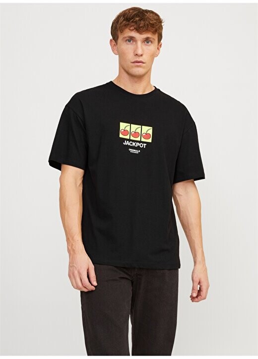 

Черная мужская футболка с круглым вырезом JORBLOCKPOP TEE SS CREW NECK TG LN Jack & Jones, черный