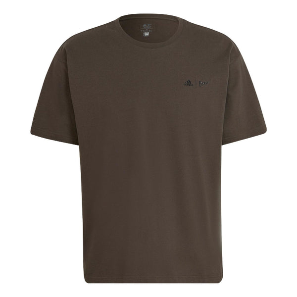 Футболка Men's adidas Solid Color Logo Sports Short Sleeve Olive Green T-Shirt, мультиколор