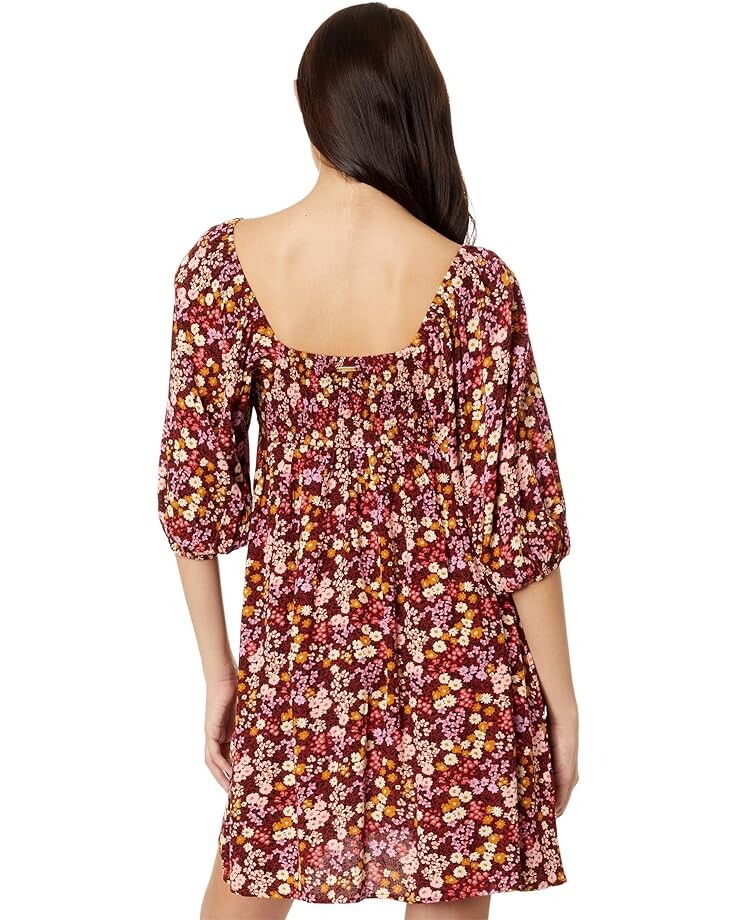

Платье Billabong Swept Away Again Woven Mini Dress, цвет Deep Sienna