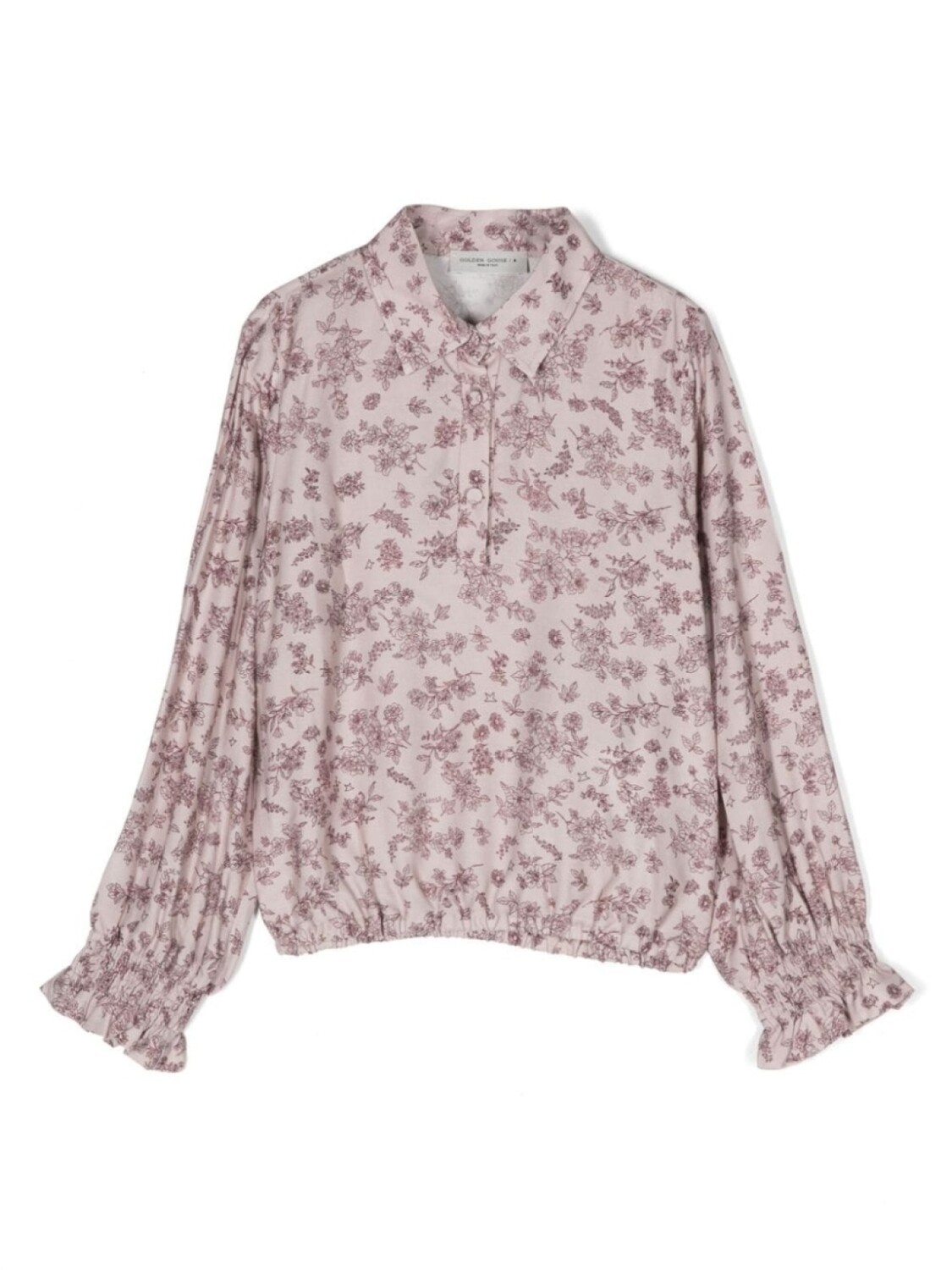 

Golden Goose Kids топ с длинными рукавами и цветочным принтом, розовый