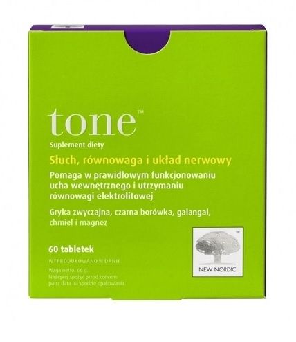 цена New Nordic Tone Tabletki подготовка, поддерживающая поддержание хорошего слуха, 60 шт.
