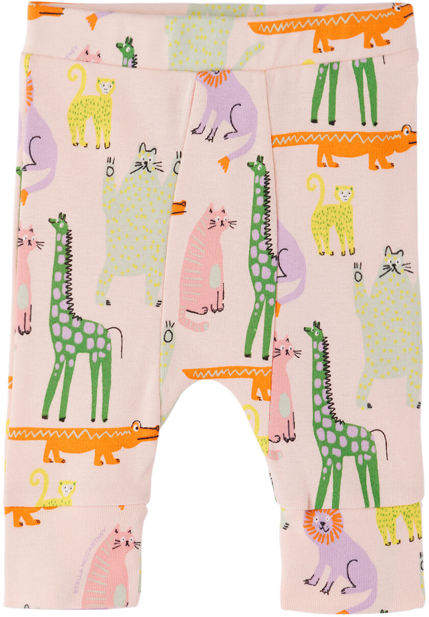 

Детские розовые леггинсы с животными Stella McCartney