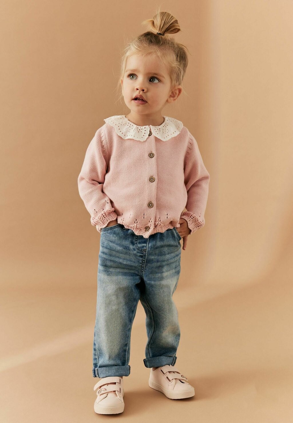 

Кардиган Regular Fit Broderie Next, розовый