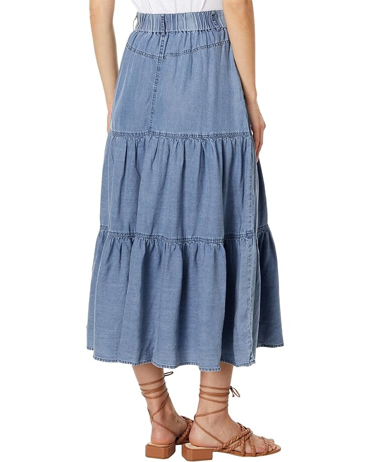 

Юбка Elliott Lauren Tencel - Tiered Skirt, цвет Chambray