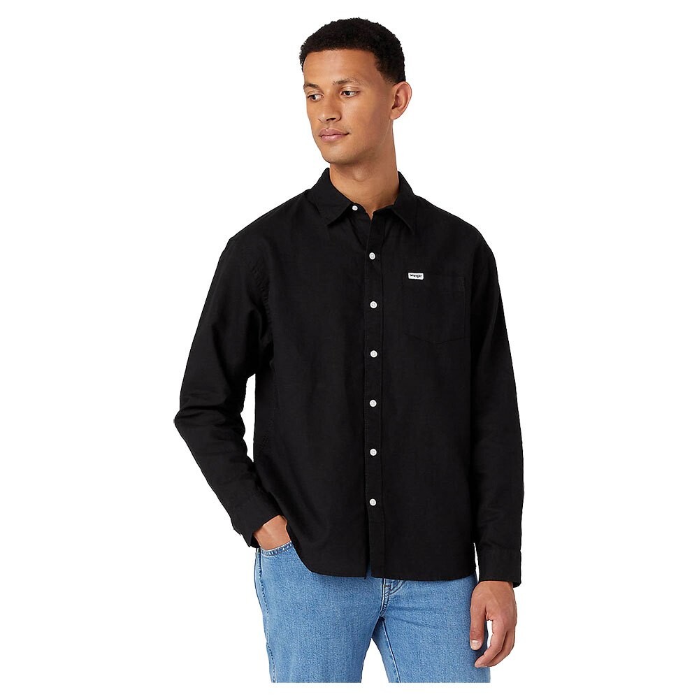 

Рубашка с длинным рукавом Wrangler 1 Pocket Relaxed Fit, черный