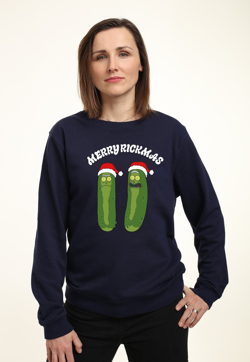 

Толстовка RICK AND MORTY PICKLE RICK CHRISTMAS Henry Tiger, темно-синий