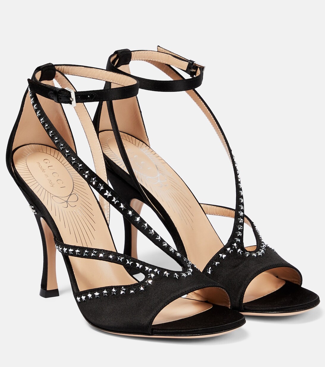 

Украшенные сандалии Gucci, черный