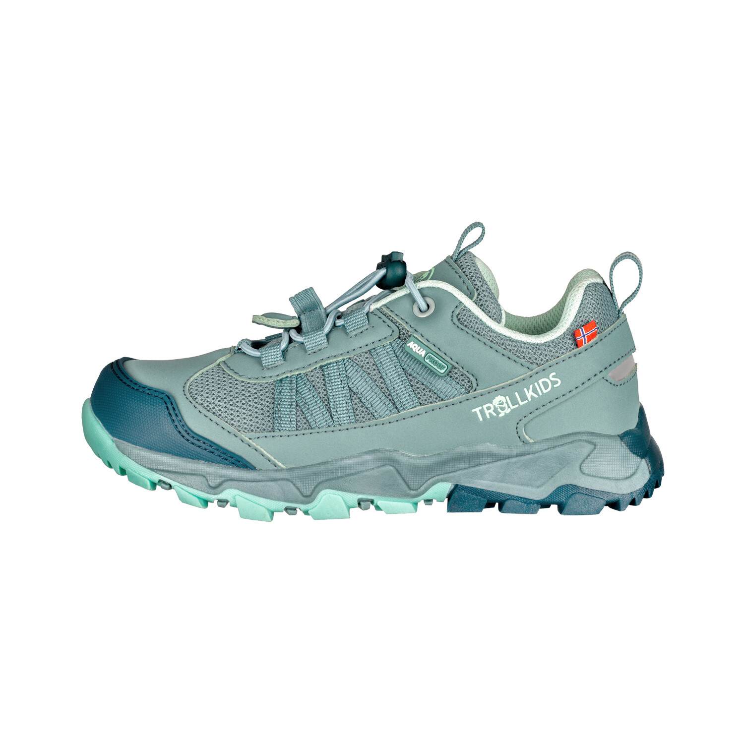 

Кроссовки Trollkids Kinder Tronfjell low, цвет Mittelblau/Grün