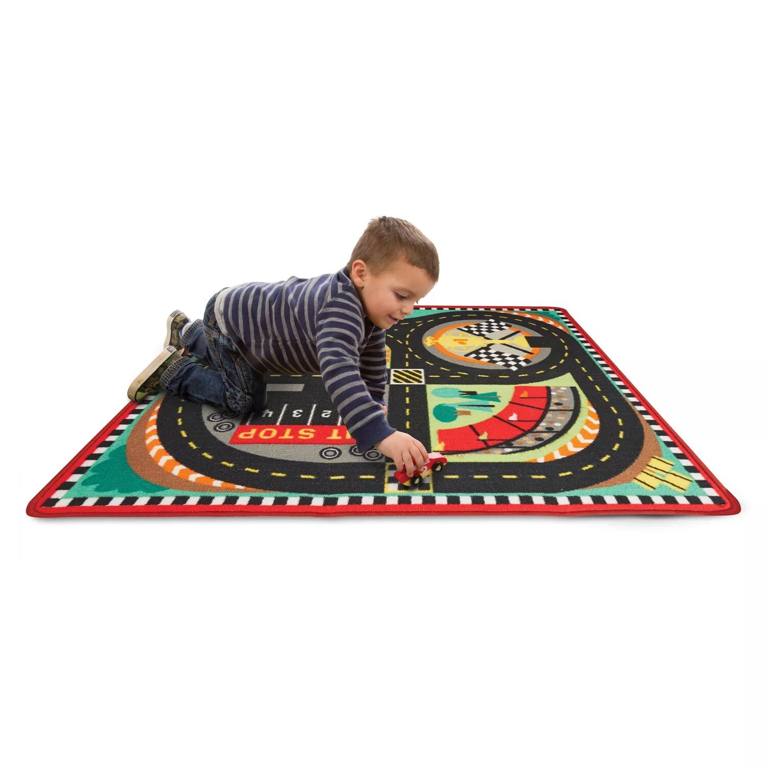 

Набор коврика и автомобиля Melissa & Doug Round the Speedway Race Track Melissa & Doug