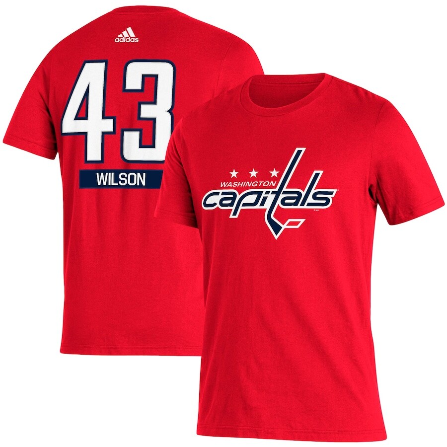 

Футболка с именем и номером adidas Washington Capitals, красный