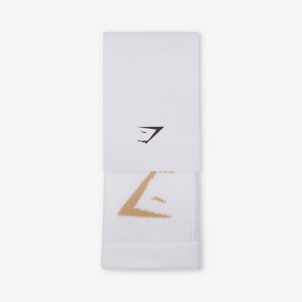 Носки для экипажа из хлопковой смеси, комплект из трех штук Gymshark, белый носки legacy из хлопковой смеси комплект из двух штук gymshark серый