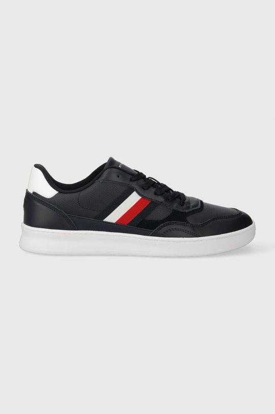 

Кожаные кроссовки COURT CUPSOLE RETRO LTH STRIPES Tommy Hilfiger, темно-синий
