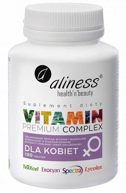 

Aliness Premium Vitamin Complex Dla Kobiet набор витаминов и минералов для женщин, 120 шт.