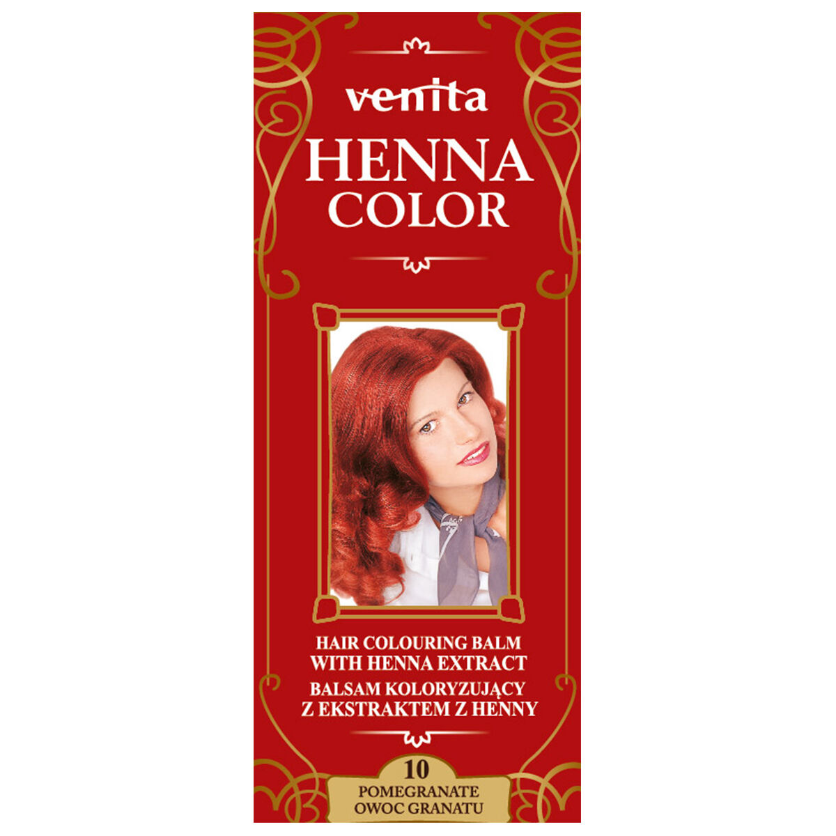 Бальзам-краска для волос 10 гранат Venita Henna Color, 75 мл
