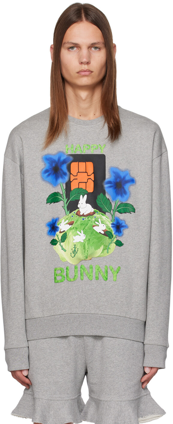

Серый свитшот Happy Bunny JW Anderson