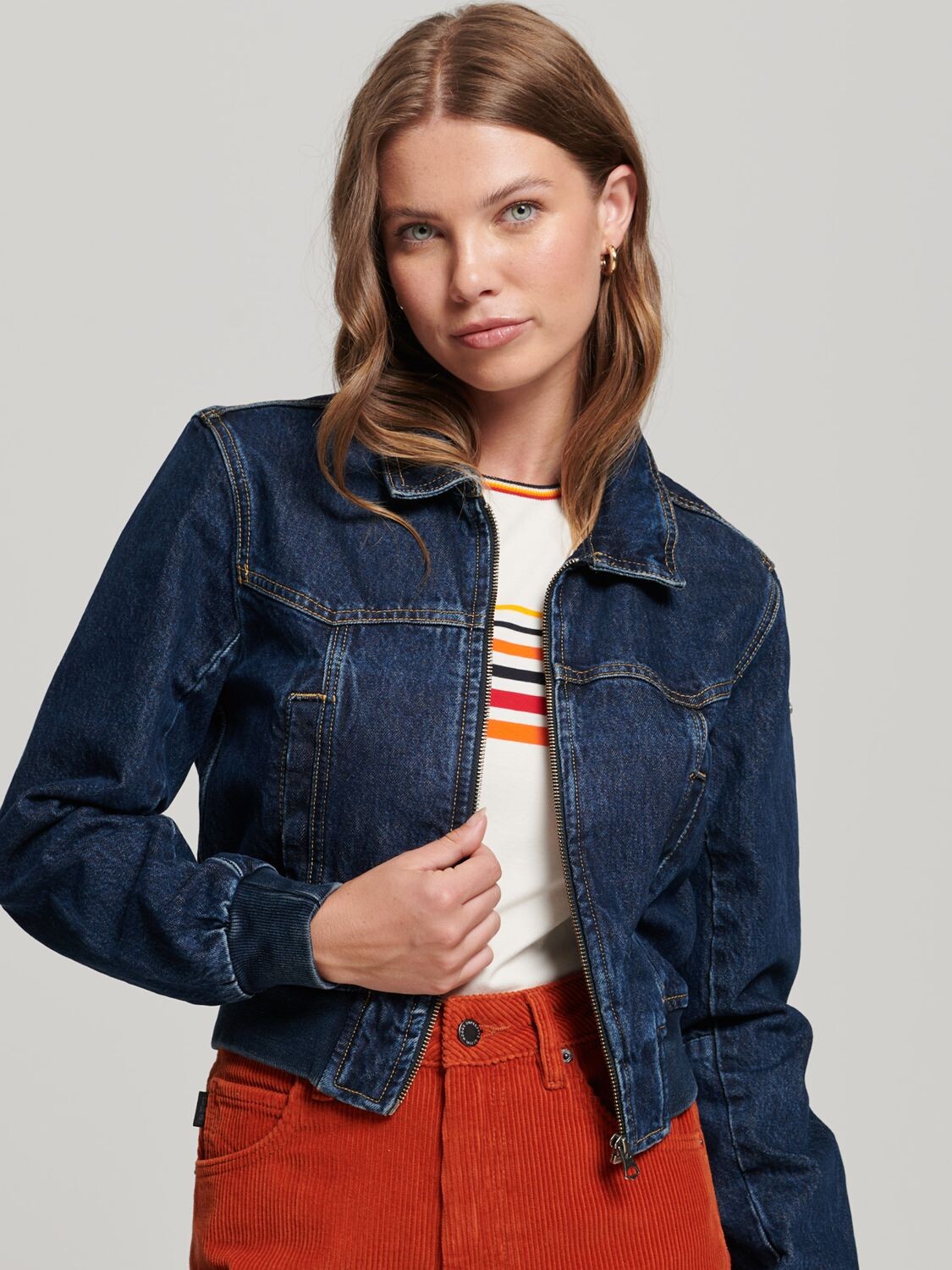 

Джинсовая куртка Superdry Indie Club, темно-индиго
