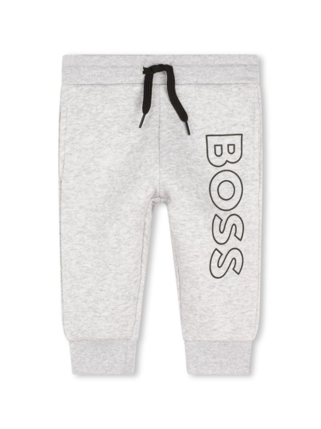 

Спортивные брюки из хлопка с логотипом BOSS Kidswear, серый