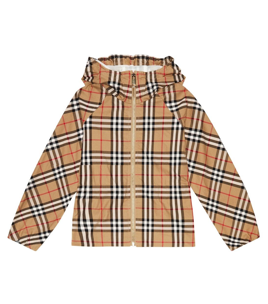 Куртка в винтажную клетку с капюшоном Burberry, бежевый