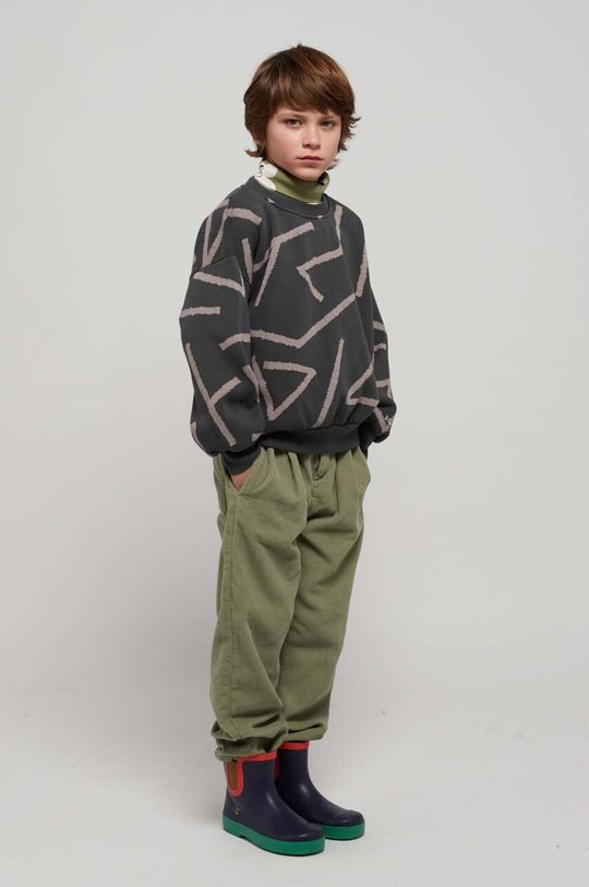 Детский хлопковый свитшот Bobo Choses, серый детский школьный рюкзак с зеленым помидором bobo choses