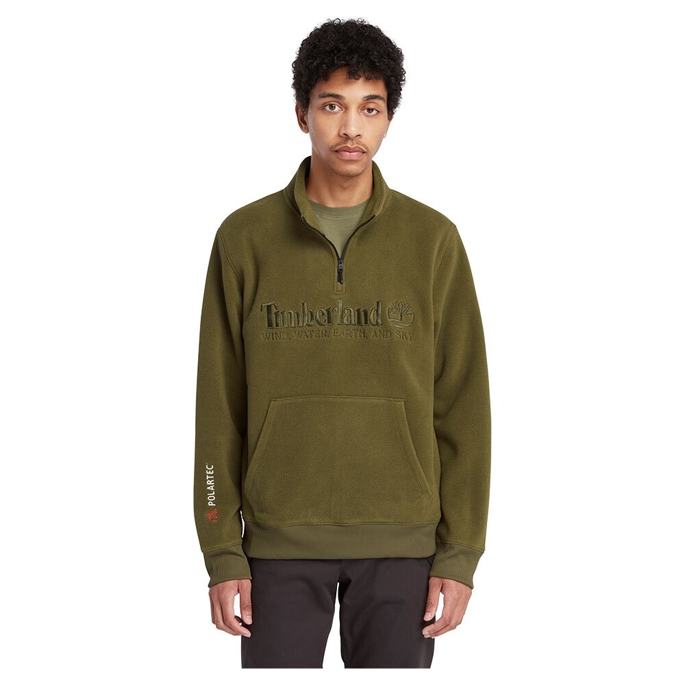 

Толстовка Timberland Linear Logo Half Zip, зеленый
