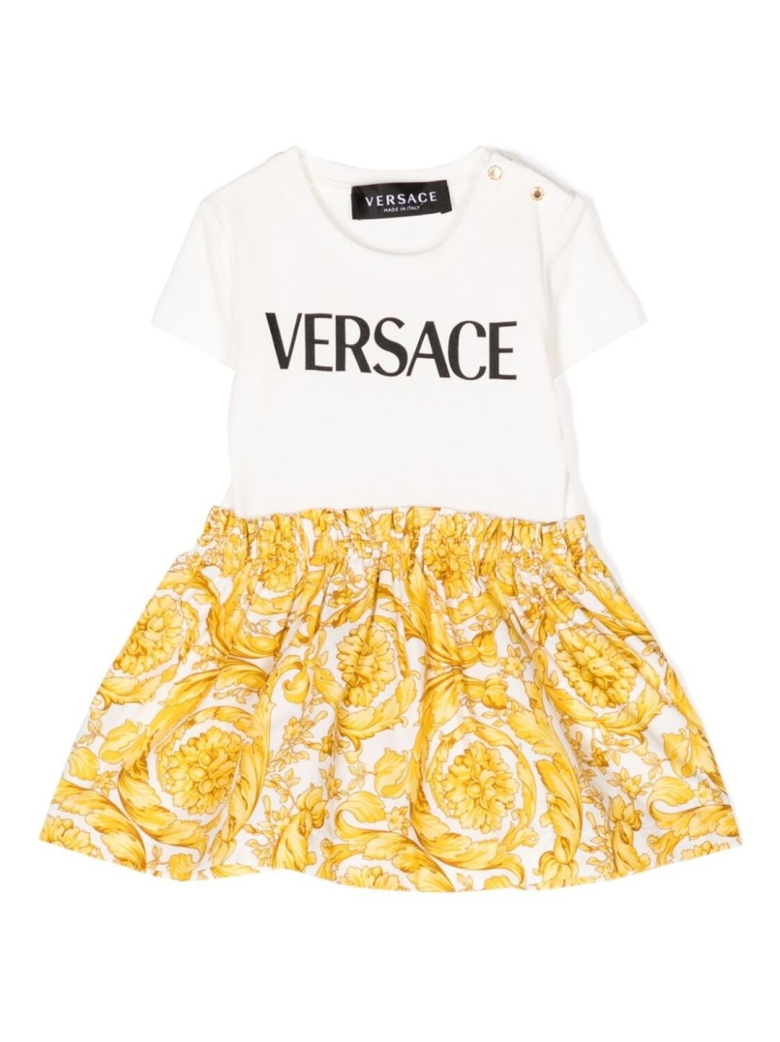 

Платье мини с принтом Regalia Baroque Versace Kids, белый