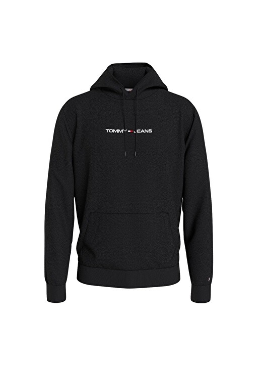 

Черная мужская толстовка с воротником с капюшоном Tommy Jeans, Черный