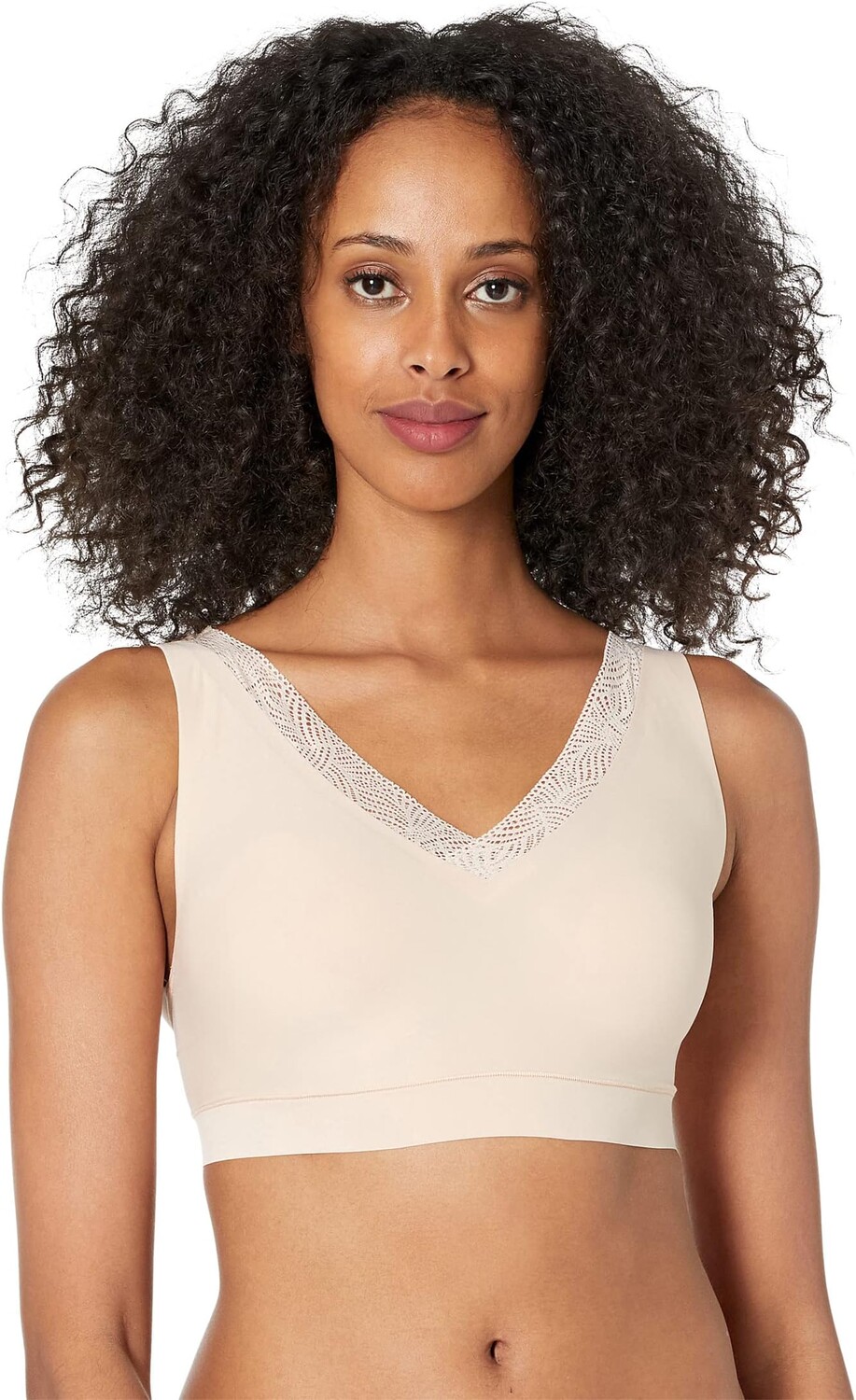 

Мягкий эластичный топ с подкладкой на крючке и петельке Chantelle, цвет Nude Blush