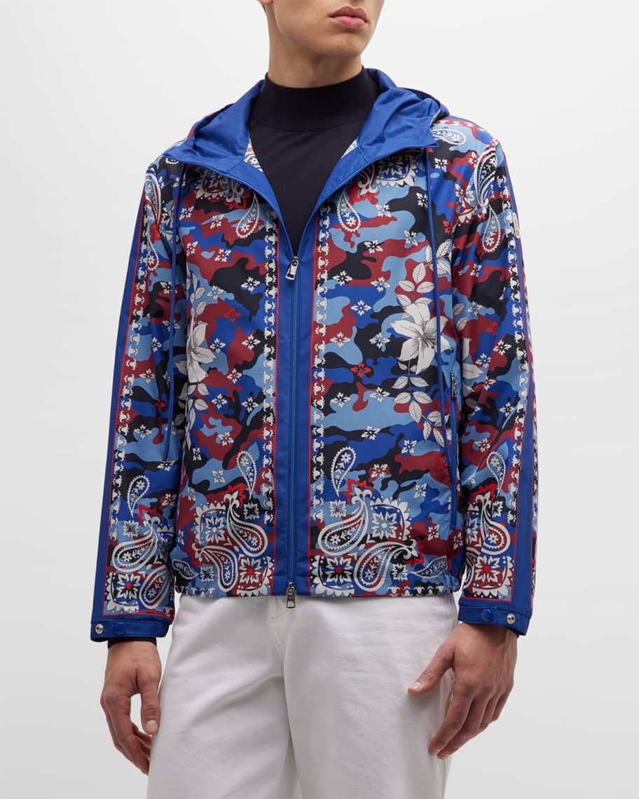 

Мужская куртка с капюшоном Hotay Bandana Camo Moncler, Серый