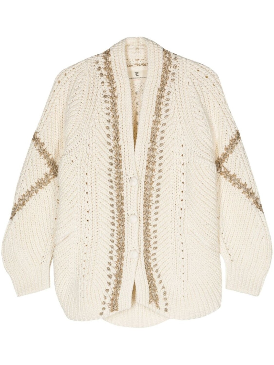 

Ermanno Scervino кардиган крупной вязки, нейтральный цвет