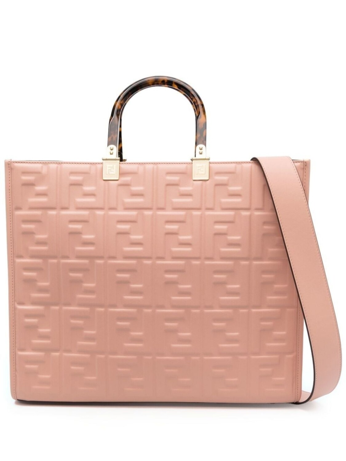 

FENDI сумка-тоут с тисненым логотипом FF, розовый