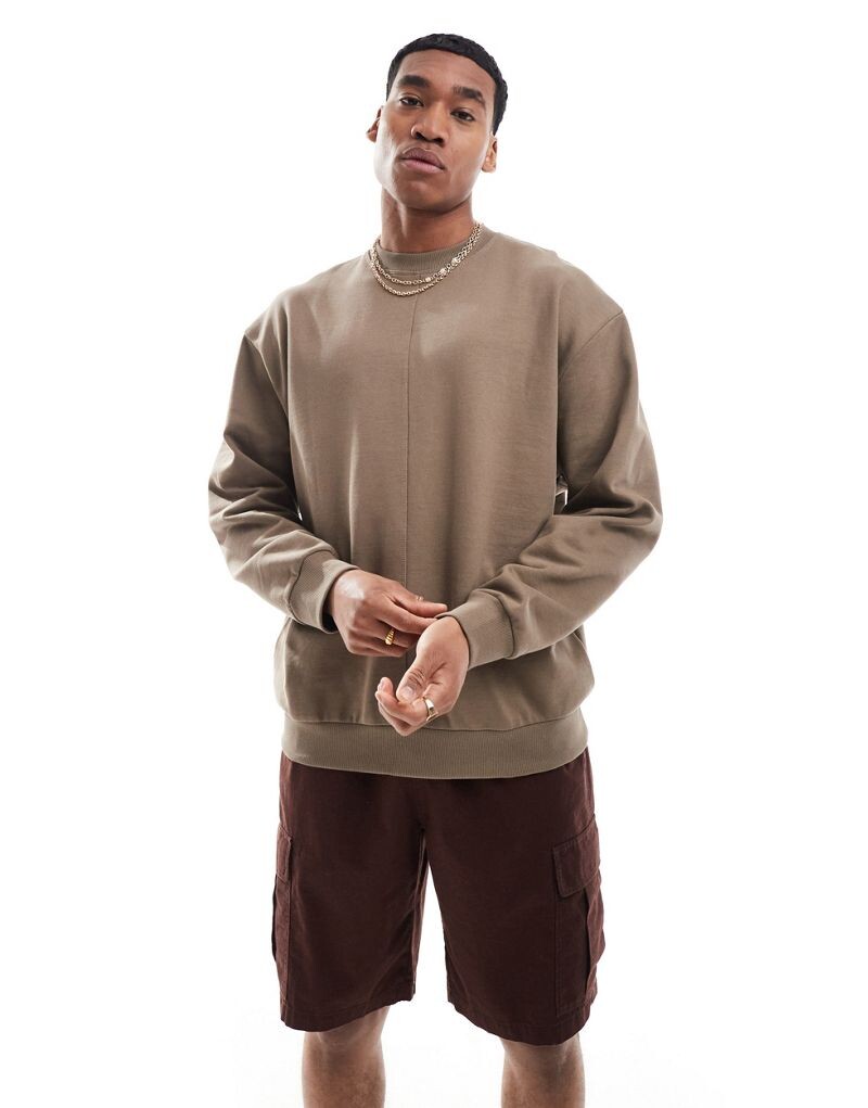 

Коричневый оверсайз-свитшот ASOS DESIGN