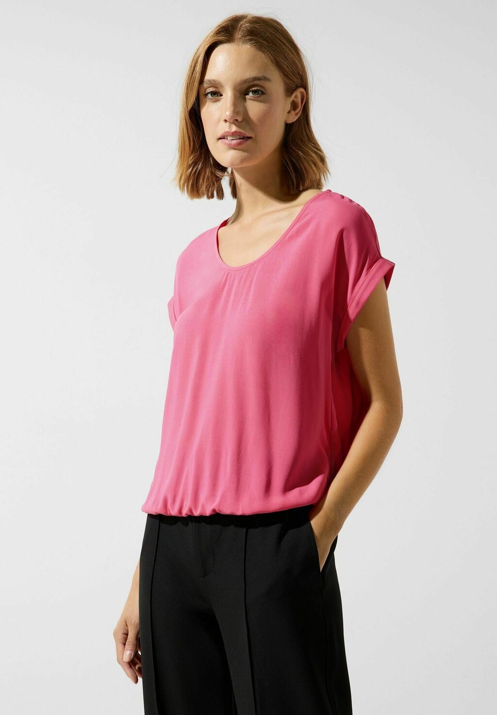 

Блузка MIT ELASTIKSAUM Street One, цвет pink