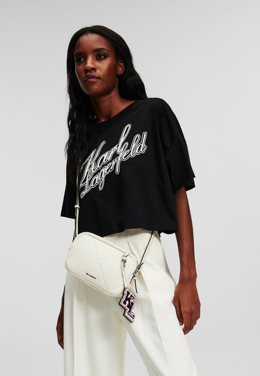

Сумка KARL LAGERFELD IKONIK VARSITY, кремовый