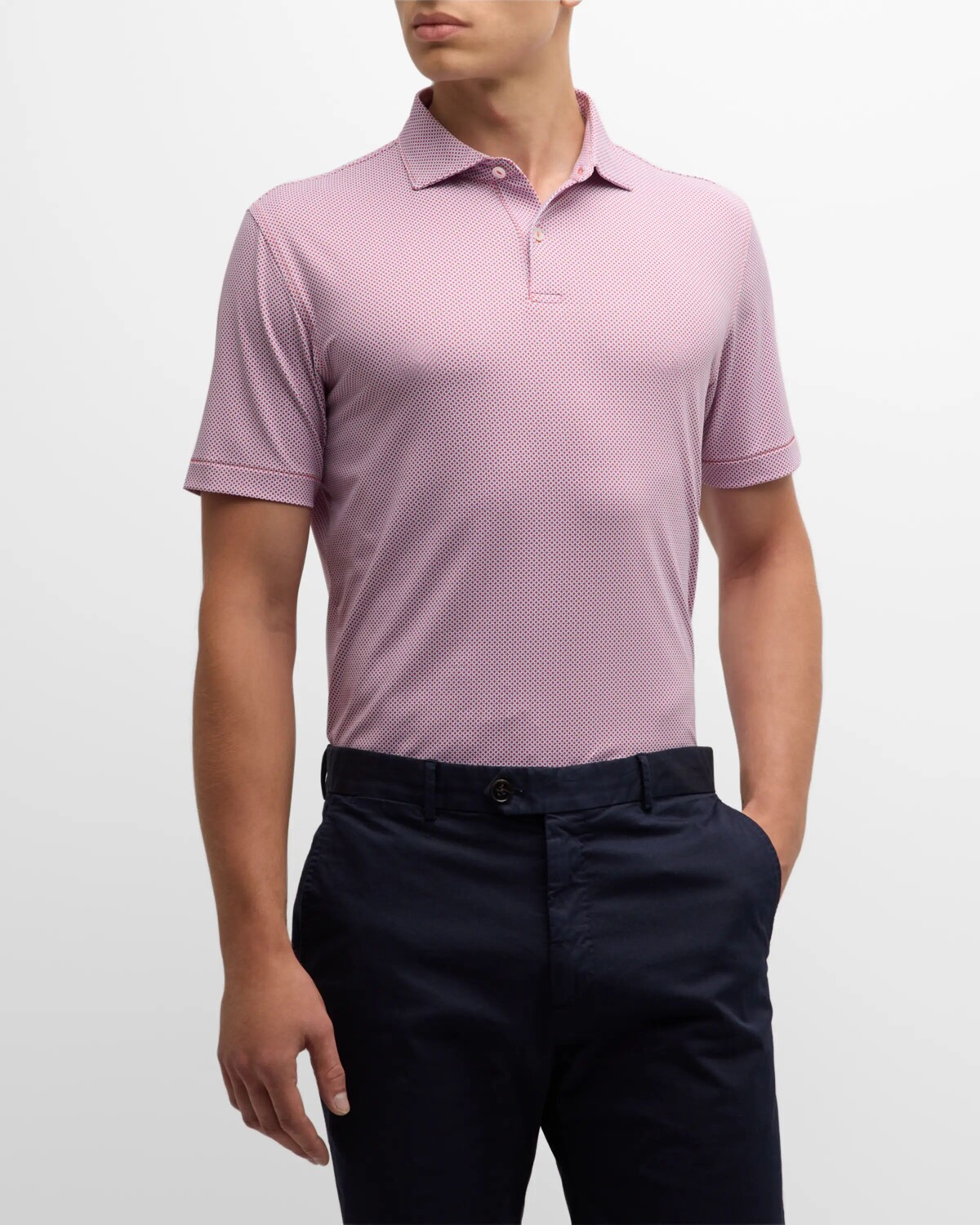 

Мужская рубашка-поло Delancey Dot Performance Peter Millar, цвет Scar Lily