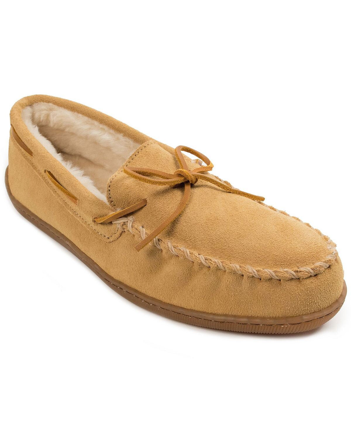 

Мужские широкие тапочки на жесткой подошве с ворсовой подкладкой Minnetonka