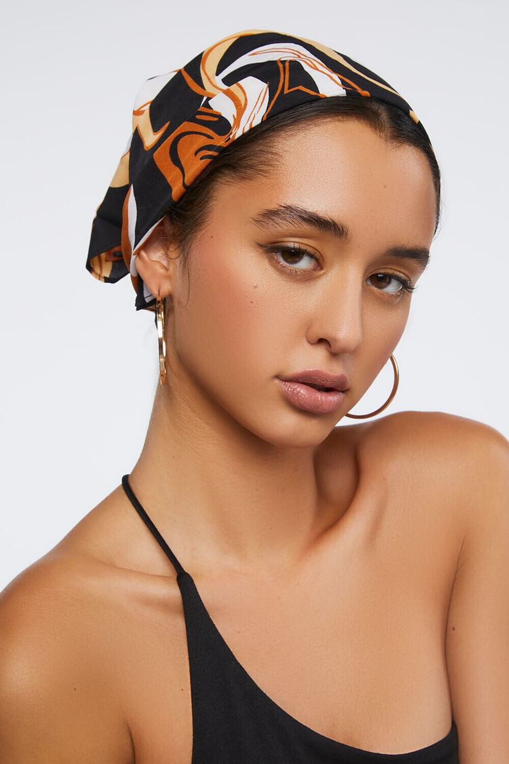 

Шарф с мраморным принтом Forever 21, черный