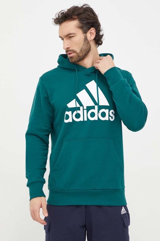 

Хлопковая толстовка adidas, зеленый