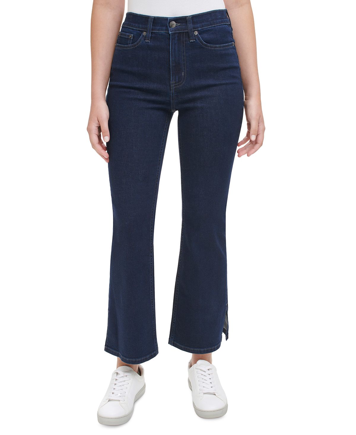 цена Джинсы Petite с очень высокой посадкой и расклешенным краем Calvin Klein Jeans