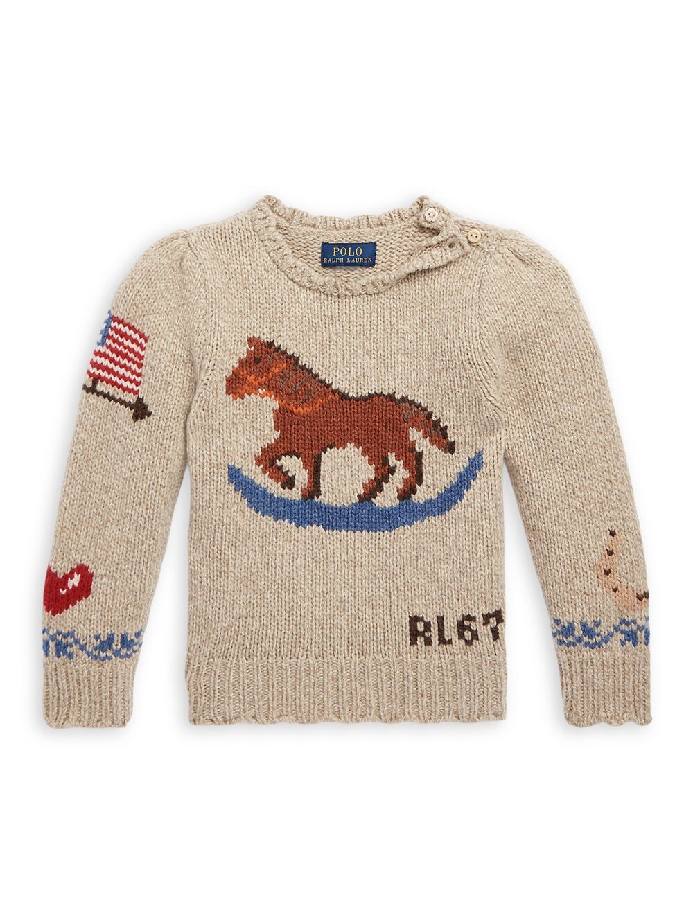 

Свитер Little Girl's & Girl's Shepherd Marl-Horse Polo Ralph Lauren