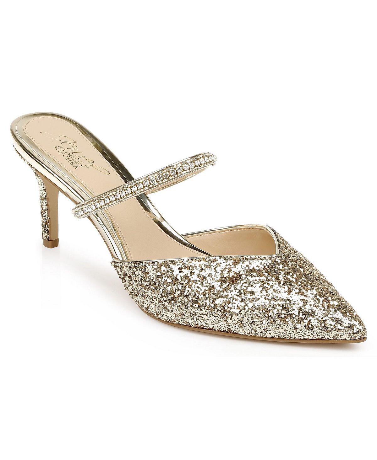

Женские вечерние мюли Jan Jewel Badgley Mischka, золотой