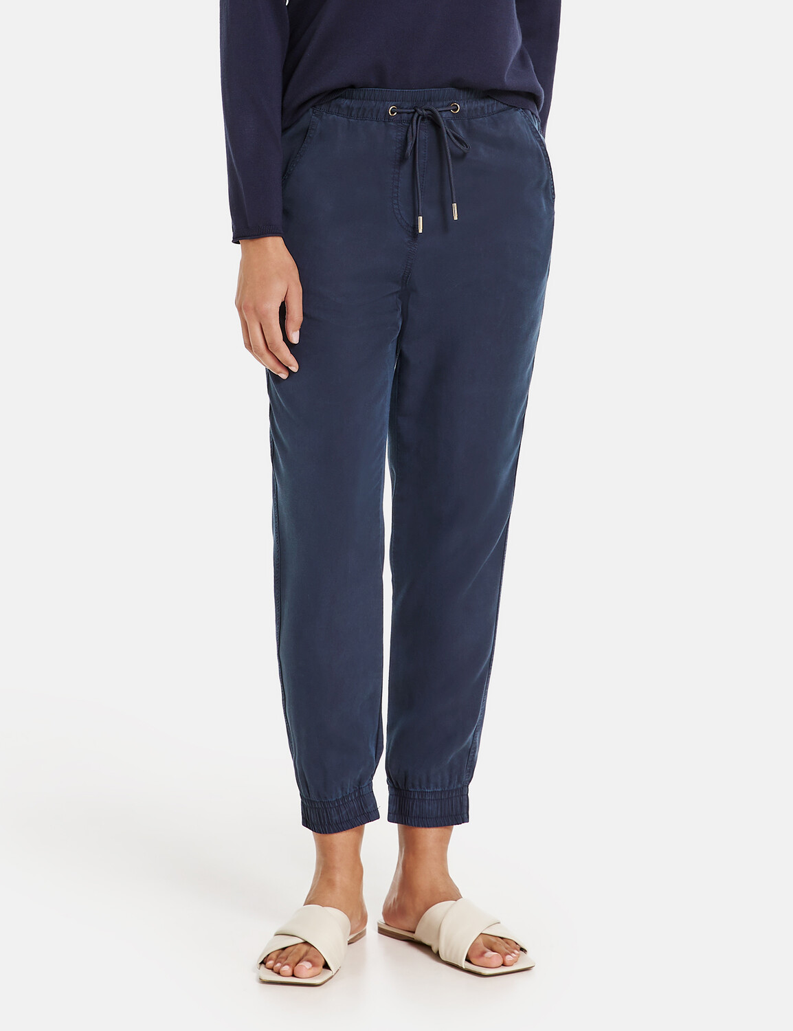 

Брюки TAIFUN Hose Freizeit verkürzt, цвет Dark Lake Blue