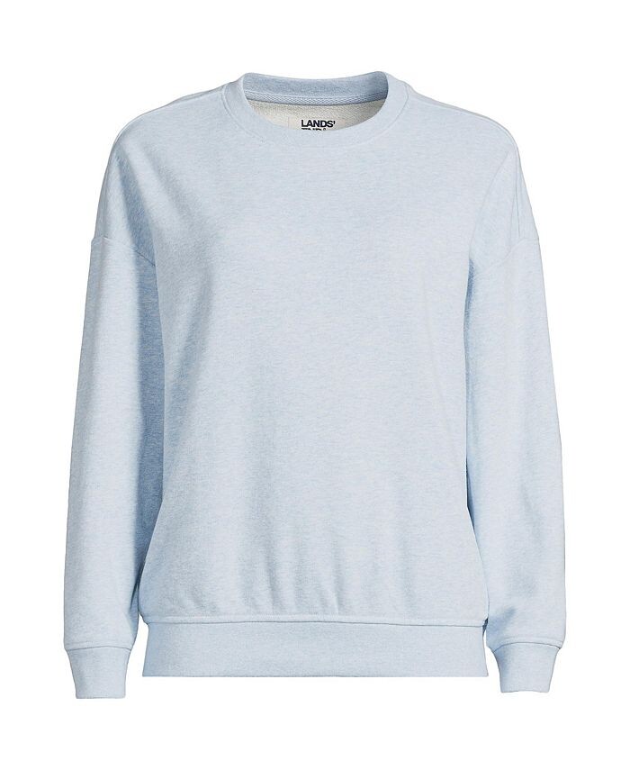 

Женская толстовка с длинным рукавом Serious Sweats Lands' End, цвет Light blue heather