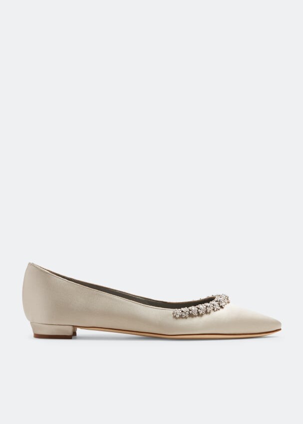 

Балетки Manolo Blahnik Olarana, серый