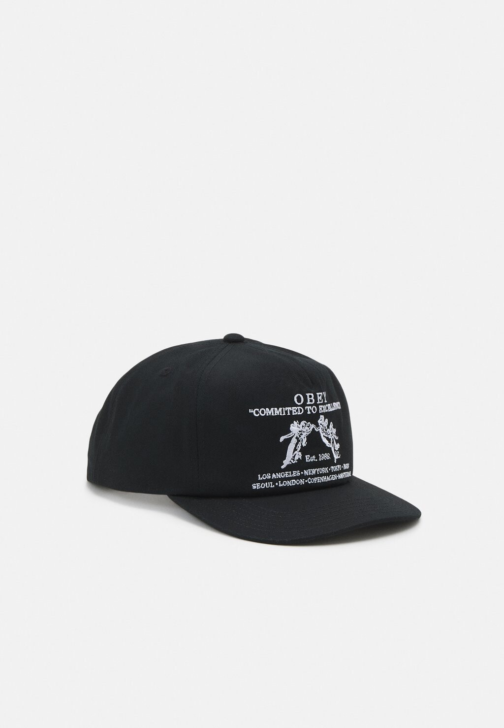 

Бейсболка EXCELLENCE 5 PANEL SNAPBACK UNISEX Obey Clothing, цвет black
