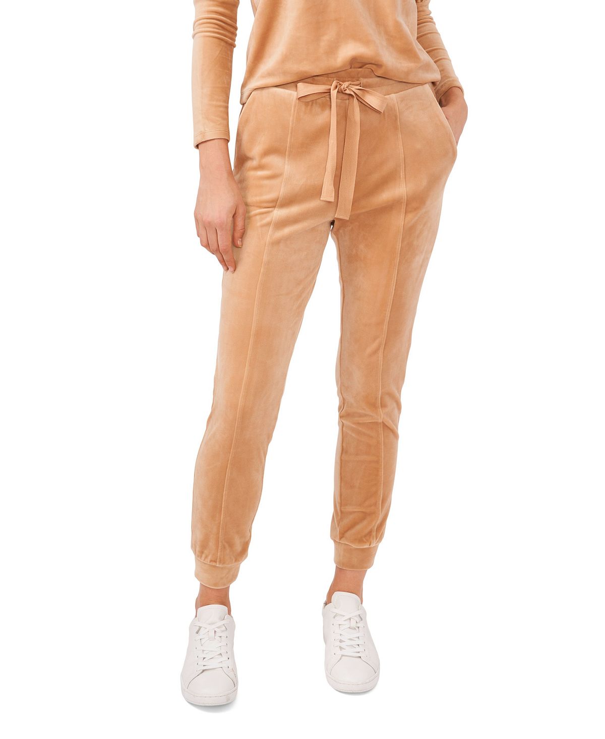 Женские велюровые брюки с завязками на талии 1.STATE easy cappucino