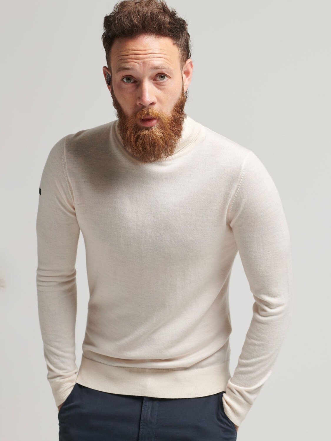 

Джемпер с высоким воротником Superdry Studios Merino, Береза
